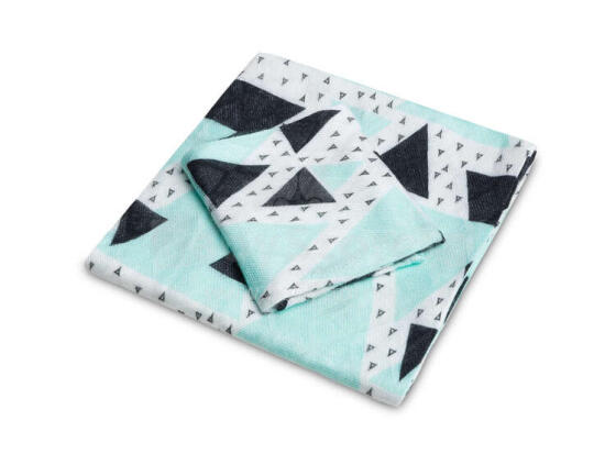 BAMBOO DIAPERS SET 30x35 75x75 GREEN TRIANGLE