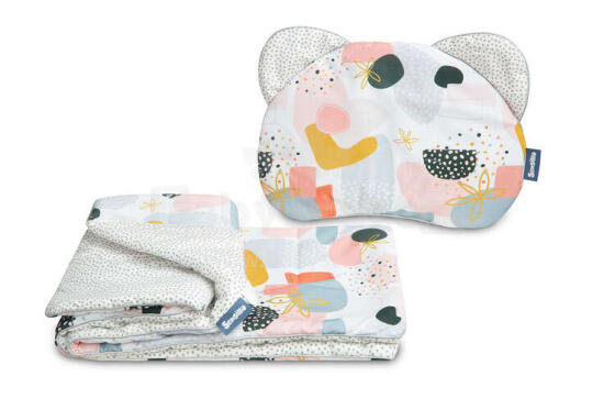 PUSHCHAIR SET ABSTRACT DOTS GRAY
