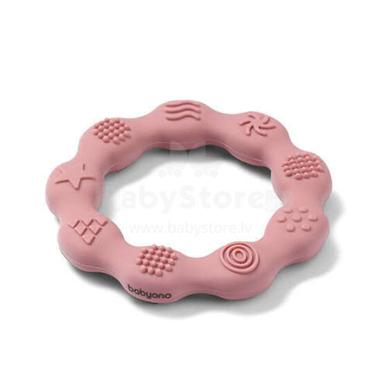 825/02 Silicone teether RING PINK