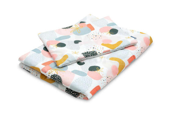 COTTON COT SET ABSTRACTION DOTS GREY