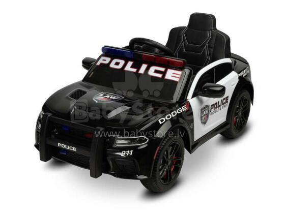 BATTERY RIDE-ON VEHICLE DODGE CHARGER POLICE BLACK