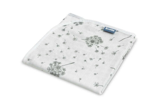 MUSLIN BLANKET DANDELIONS / ASH 80x100cm
