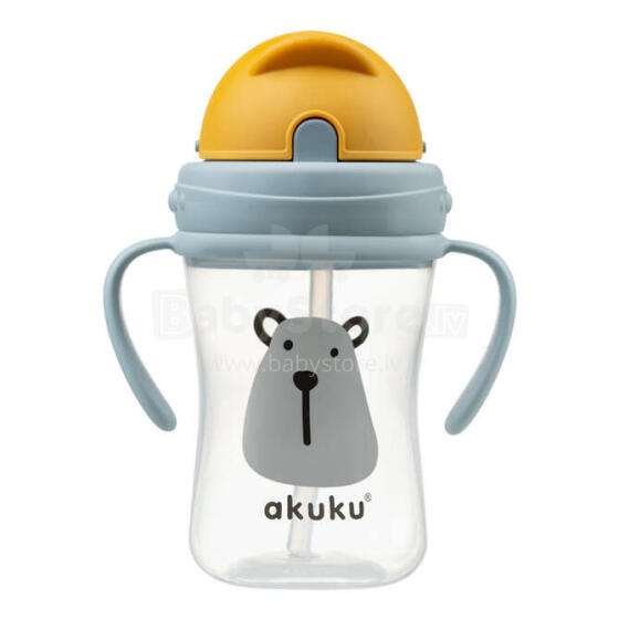 Akuku Bottle with handles Art.A0203 Bottle cup with foldable straw and ergonomic handles, 300 ml