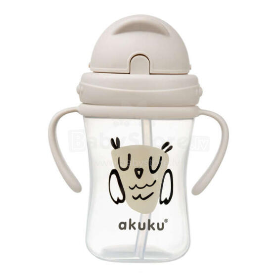 Akuku Bottle with handles Art.A0204 Bottle cup with foldable straw and ergonomic handles, 300 ml