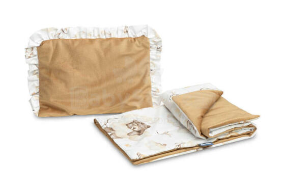 VELVET TROLLEY SET WITH FLOUNCE DREAM BEIGE