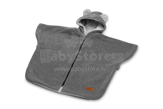 CAR SEAT PONCHO GREY MELANGE / ASH