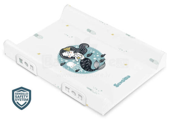 Stiffened Changing Pad with Safety System– Pet - Blue Siren 70 cm