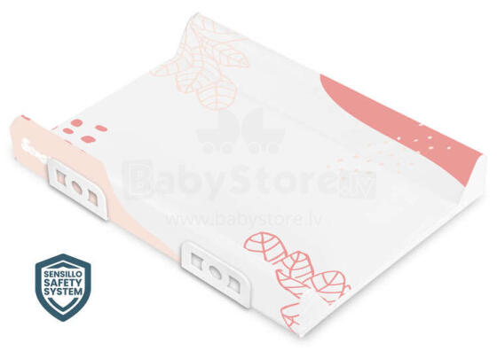 Stiffened Changing Pad with Safety System– Pet - boho pink 70 cm