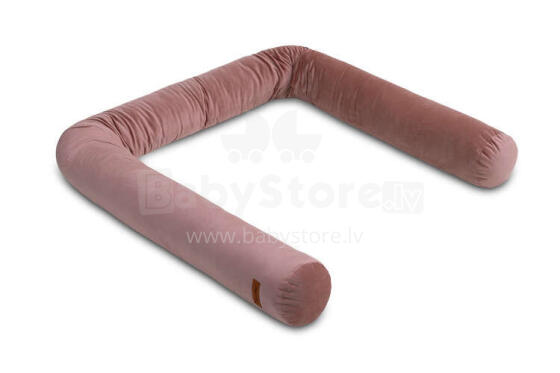 COT BUMPER ROLLER VELVET DIRTY PINK