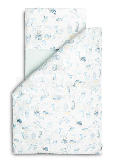 TWO ELEMENT BEDDING + BEDSHEET UNDERWATER WORLD 100X135 CM
