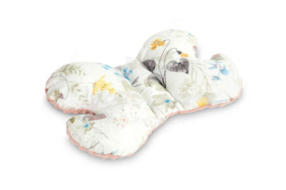 BUTTERFLY PILLOW 26X35 RETRO PINK LEAVES