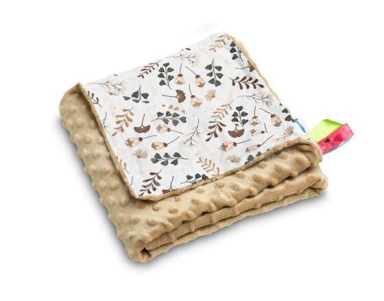 MINKY BLANKET CAPPUCCINO TWIGS 75 X 100