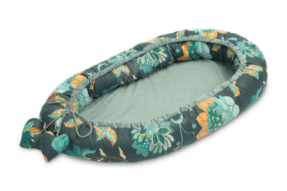 Velvet Baby Nest/baby Cocoon – Paradise emerald