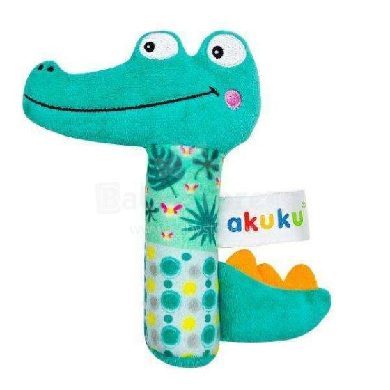 A0644 RATTLE SQUEAKER CROCODILE PLUSH