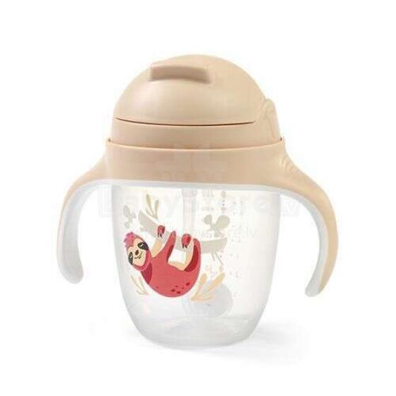 1464/04 Sippy cup with weighted straw BEIGE