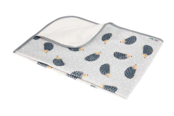 A1044 TERRYCLOTH UNDERLAY WITH OILCLOTH 70X50 HEDGEHOGS