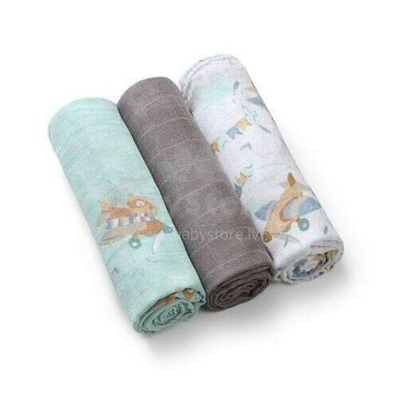 397/10 BAMBOO DIAPERS, 3 PCS, GRAY