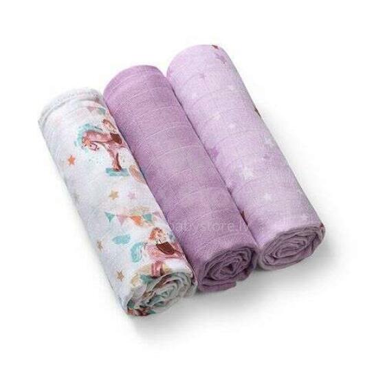 397/11 BAMBOO DIAPERS, 3 PCS, PURPLE