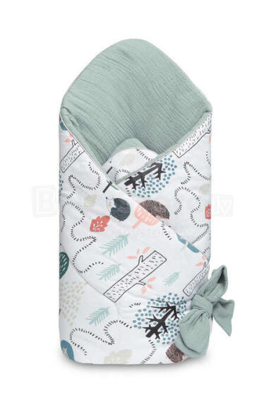 BABY NEST CONE WRAP EMERALD HEDGEHOGS 75x75