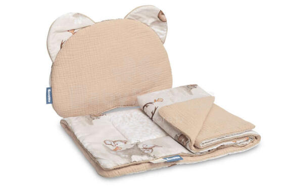 MUSLIN PUSHCHAIR SET - BROWN COPS