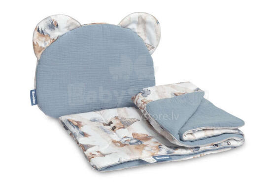 MUSLIN PUSHCHAIR SET - DRAGONS JEANS