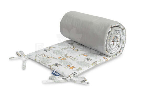COTTON COT BUMPER GRAY FOREST