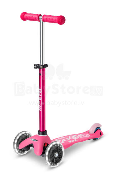 MICRO skrejritenis Mini Micro Deluxe LED Pink, MMD075