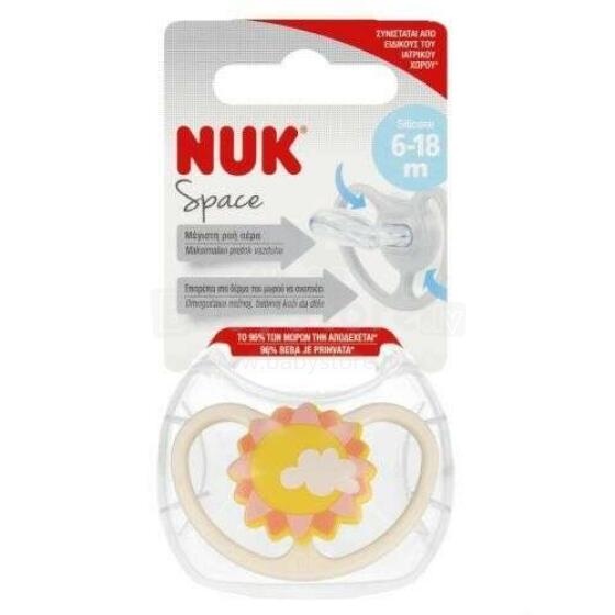 8453 SILICONE pacifier SPACE 6-18 1PC/BOX 535471, 736385
