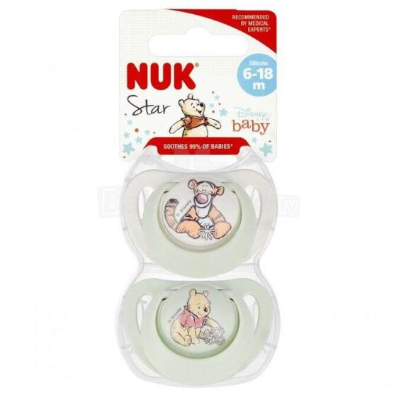 736940 STAR SILICONE SOOTHER 6-18 2PCS BOX