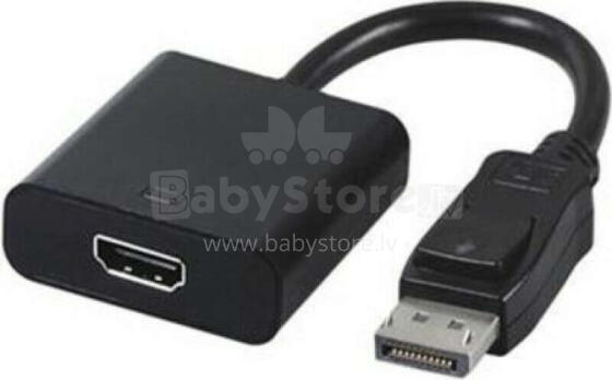 Адаптер AV Gembird DisplayPort M - HDMI F 10см Czarny (A-DPM-HDMIF-002)