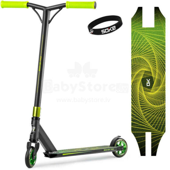 Самокат SOKE PRO (1521) Yellow/Green 110mm