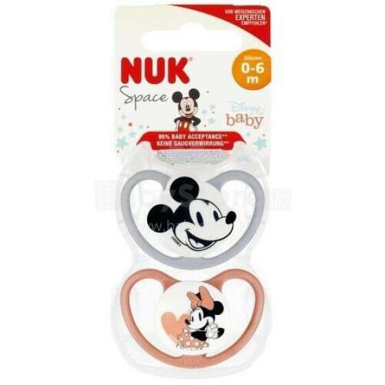 9806 SILICONE pacifier SPACE MICKEY MOUSE 0-6 2PCS/BOX 537027, 175281