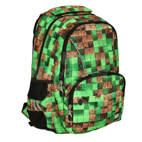 Ikonka Art.KX3760_2 Stright Pixel Cubes school backpack