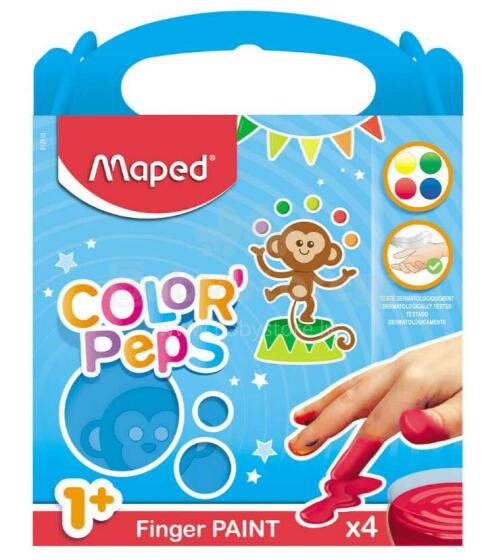 Ikonka Art.KX3564 Colorpops finger paint 4pc.