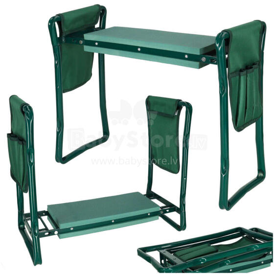 Ikonka Art.KX3569 Garden kneeler folding stool 3in1