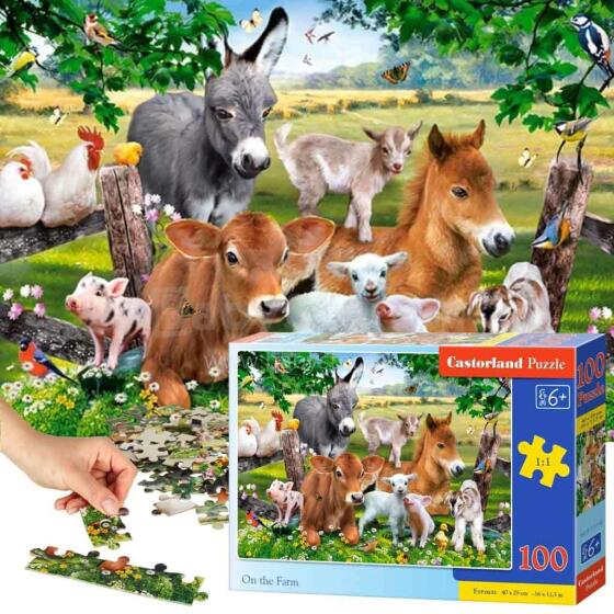 Ikonka Art.KX3706 CASTORLAND Puzzle 100el. Saimniecībā