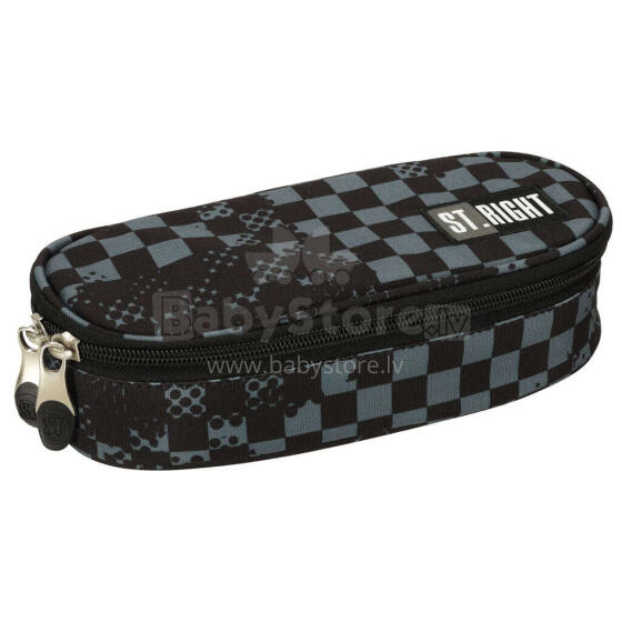 Ikonka Art.KX3758_1 Stiffened sachet pencil case with flap checkerboard