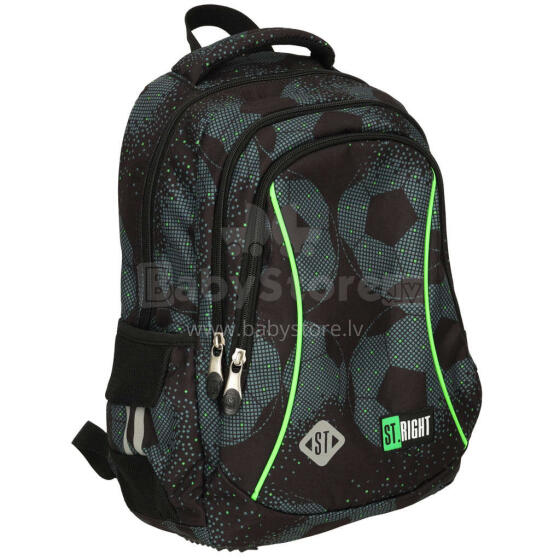 Ikonka Art.KX3759 3 compartment school backpack 15 inch Football