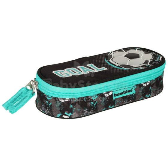 Ikonka Art.KX3767 Padded pencil case with flap football