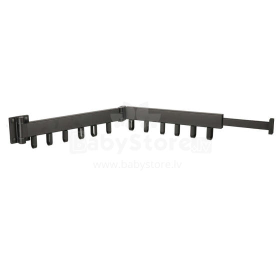 Ikonka Art.KX3849 Telescopic extension wall hanger 84cm black