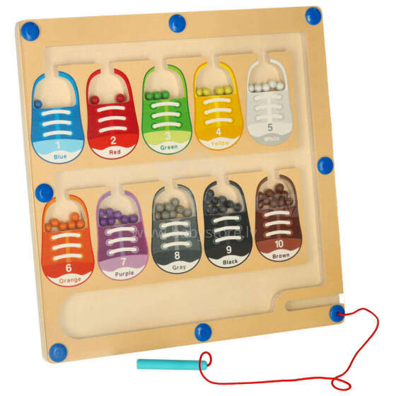 Ikonka Art.KX3856_1 Educational whiteboard sorting coloured balls shoes