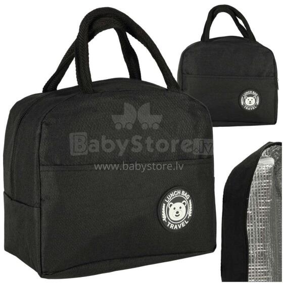 Ikonka Art.KX5110_3 Thermal insulation bag breakfast lunch black