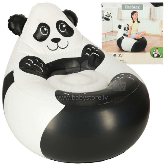 Ikonka Art.KX3998_1 BESTWAY 75116 Piepūšamais pandas pufkrēsls