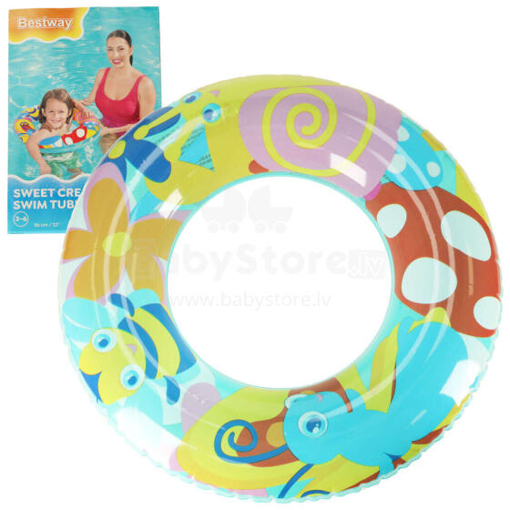 Ikonka Art.KX4009_1 BESTWAY 36013 Butterfly snail inflatable swimming wheel