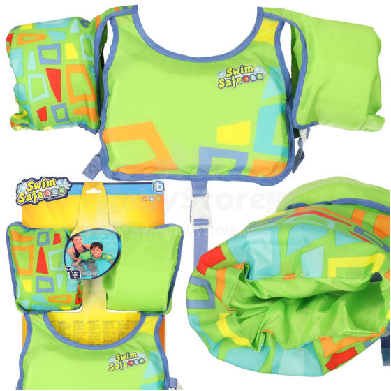 Ikonka Art.KX4014_1 AQUASTAR Zaļa peldveste ar piedurknēm