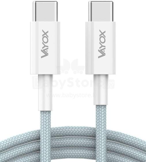 Ikonka Art.KX4241 USB-C cable USB-C two ends 65W 3A 1m premium