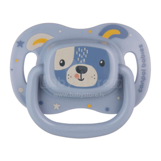 CANPOL BABIES silikona māneklītis CUTE ANIMALS, 0-6 mėn., 34/924_blu