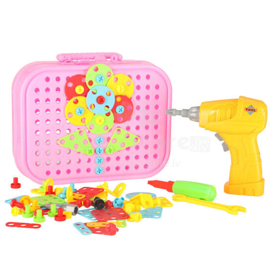 Ikonka Art.KX3736_3 Building blocks in a case + unicorn screwdriver