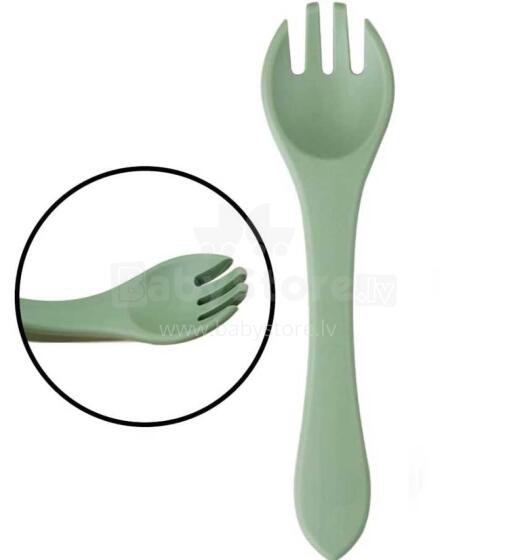 La Bebe™ Basic  Silicone Fork Art.169083 Misty Green