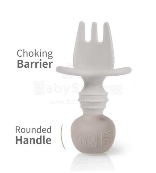 La Bebe™ Basic  Silicone Fork Art.169084 Light Beige